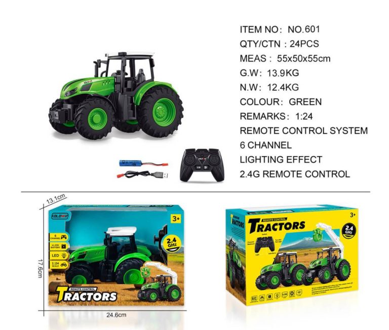 Zeleni Rc Traktor 1:24 S Daljinskim Upravljačem 2