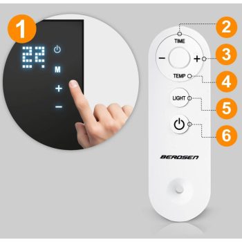Berdsen Infracrveni Grijaći Panel 600 W S Wi‑fi Upravljanjem Crni 6