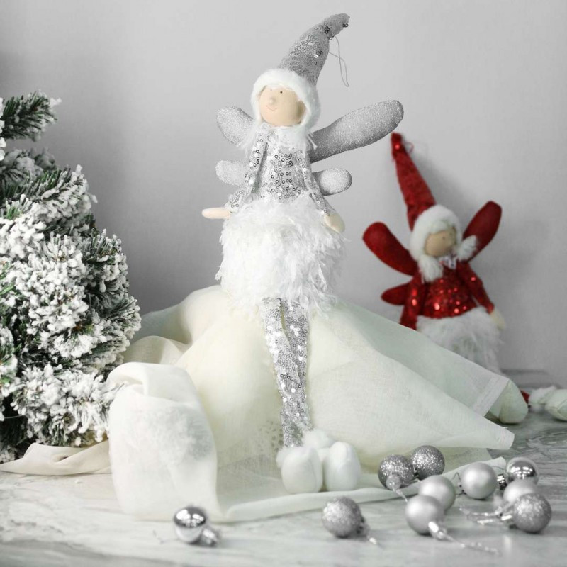 Božićna Figura – Sjedeći Anđeo Od Pliša, 50 Cm 4