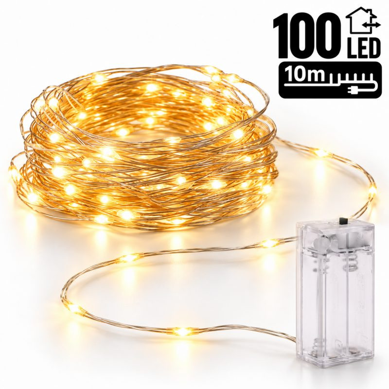 Božićne Lampice – 100 Led, Za Unutra I Van, 10 M, Bijele 1