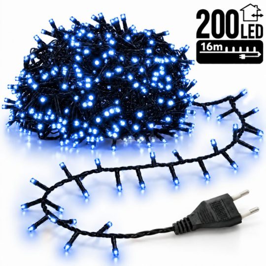 Božićne Lampice – 200 Led, Za Unutra I Van, 13×8×6,5 Cm, Plave 1