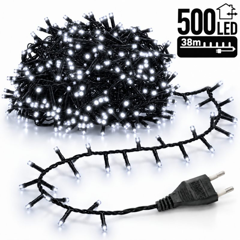Božićne Lampice – 500 Led, Za Unutra I Van, 18×10 Cm, Bijele 1
