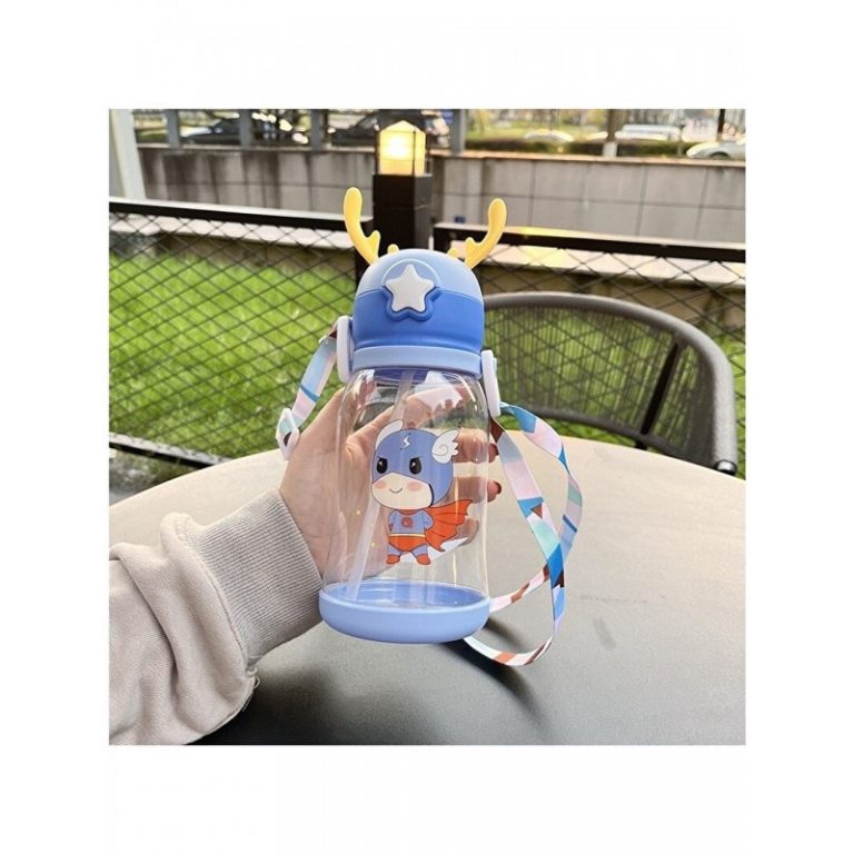 Dječja Boca Za Vodu – Sa Slamkom, 600 Ml, Plava 5