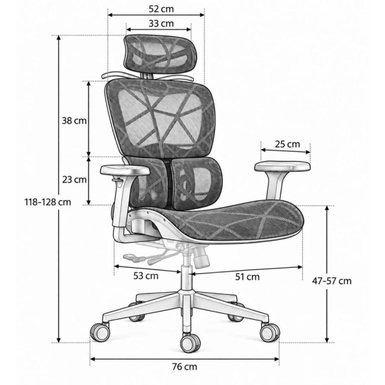 Ergonomska Uredska Stolica Sofotel Altis Crna 10