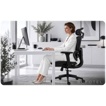 Ergonomska Uredska Stolica Sofotel Altis Crna 11