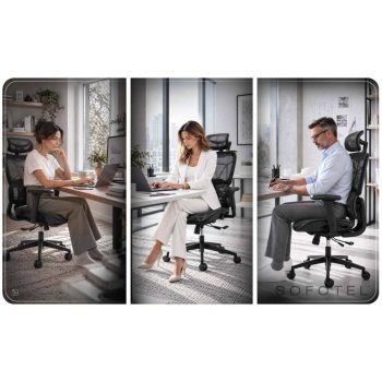 Ergonomska Uredska Stolica Sofotel Altis Crna 8