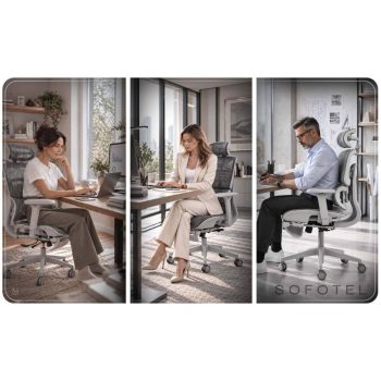 Ergonomska Uredska Stolica Sofotel Avion Bež 10