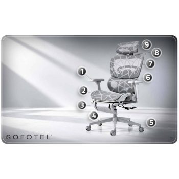 Ergonomska Uredska Stolica Sofotel Avion Bež 15