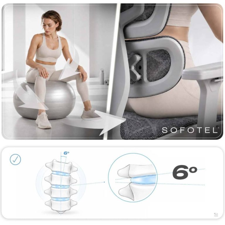 Ergonomska Uredska Stolica Sofotel Avion Bež 5