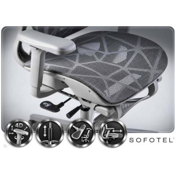Ergonomska Uredska Stolica Sofotel Avion Bež 8