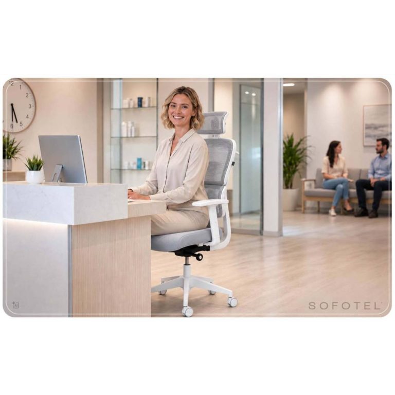 Ergonomska Uredska Stolica Sofotel Nicea Bež 11