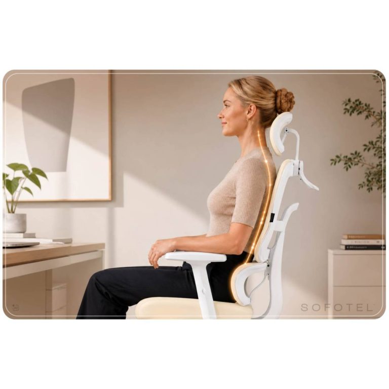 Ergonomska Uredska Stolica Sofotel Nicea Bež 4