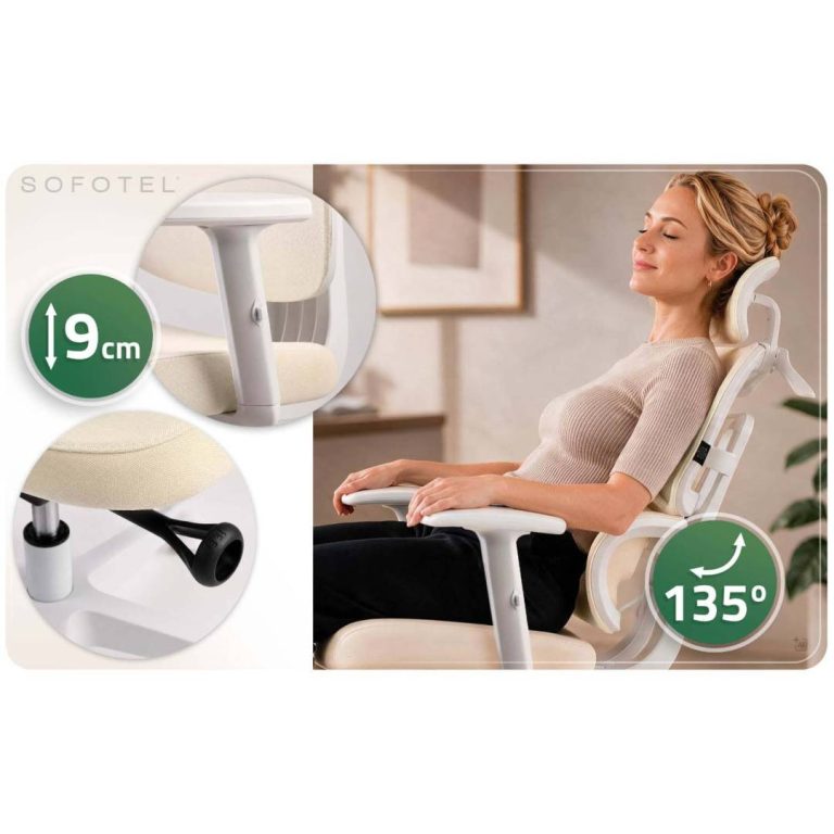Ergonomska Uredska Stolica Sofotel Nicea Bež 5