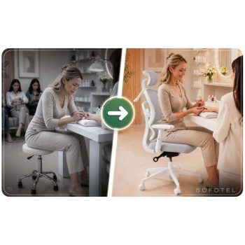 Ergonomska Uredska Stolica Sofotel Nicea Bež 7