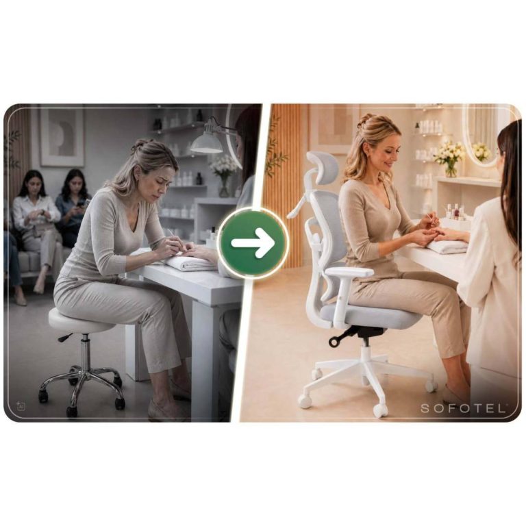 Ergonomska Uredska Stolica Sofotel Nicea Bež 7