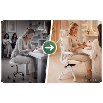 Ergonomska Uredska Stolica Sofotel Nicea Bež 7