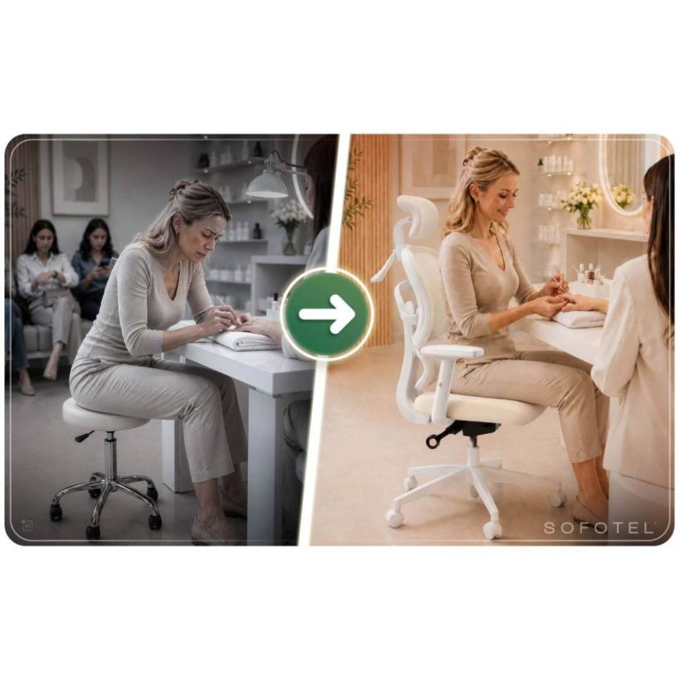 Ergonomska Uredska Stolica Sofotel Nicea Bež 7