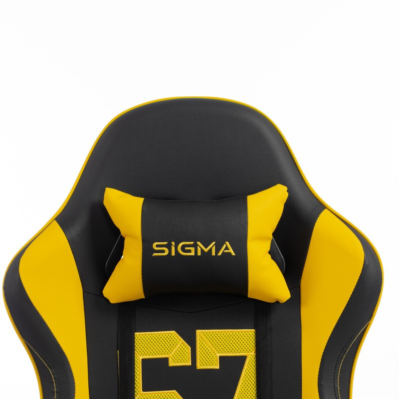 Gaming Stolica – S Naslonom Za Noge, Eko Koža, 110 Cm, žuta 3