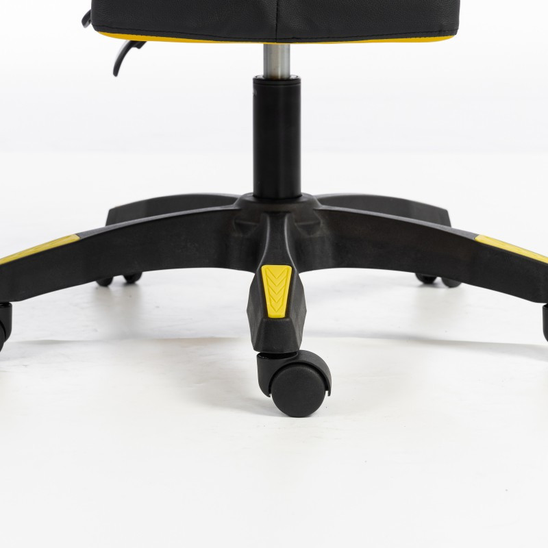 Gaming Stolica – S Naslonom Za Noge, Eko Koža, 110 Cm, žuta 5