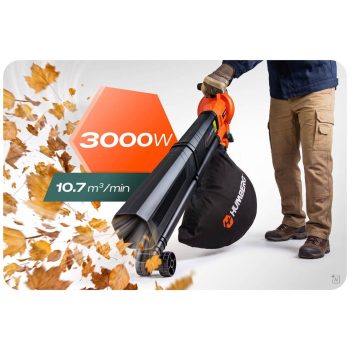 Humberg Hm 617 Električni Puhač Usisavač Lišća 3000 W Bež 4