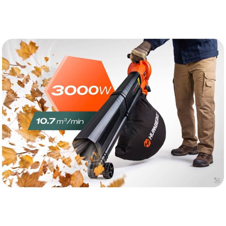 Humberg Hm 617 Električni Puhač Usisavač Lišća 3000 W Bež 4