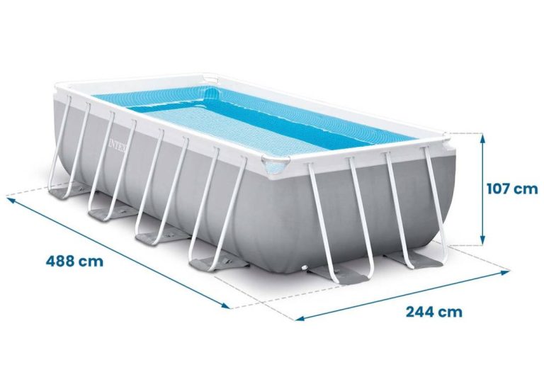 Intex Prism Frame Bazen S Konstrukcijom 488 X 244 X 107 Cm Plavi 11