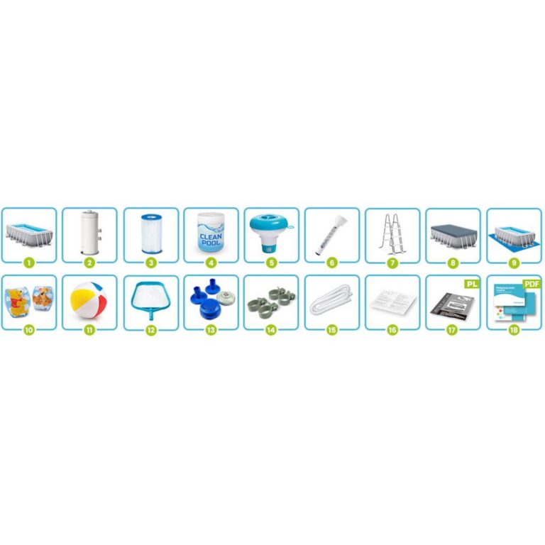 Intex Prism Frame Bazen S Konstrukcijom 488 X 244 X 107 Cm šareni 7