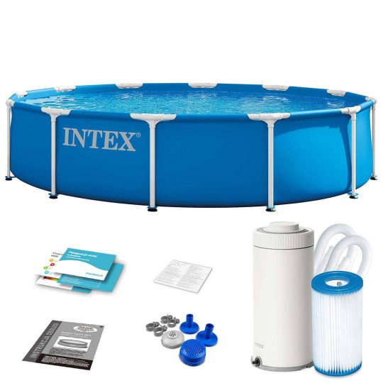 Intex Bazen S Konstrukcijom 366 X 76 Cm S Filtarskom Pumpom Plavi 1