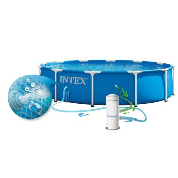 Intex Bazen S Konstrukcijom 366 X 76 Cm S Filtarskom Pumpom Plavi 3