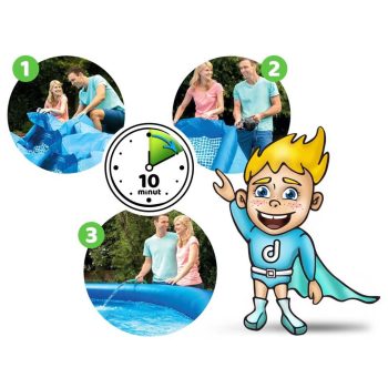 Intex Bazen S Napuhavajućim Prstenom 244 X 61 Cm Set 16 U 1 Plavi 7