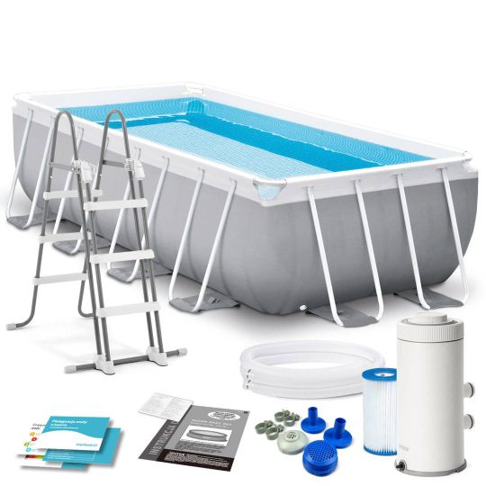 Intex Okvirni Bazen 400 × 200 × 100 Cm S Filtracijskom Pumpom Plavi 1