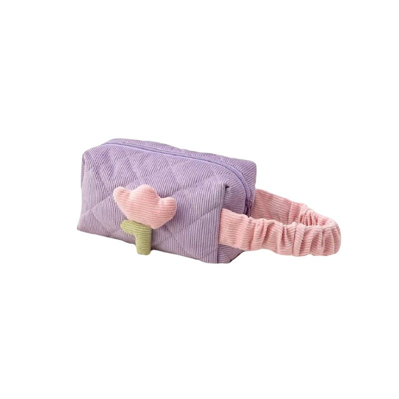 Kozmetička Torbica – Prošivena, 20×12,5×8,5 Cm, Ljubičasta 1