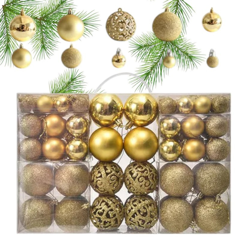 Kuglice Za Bor – Set Od 100 Kom, 36×23×12 Cm, Zlatne 1