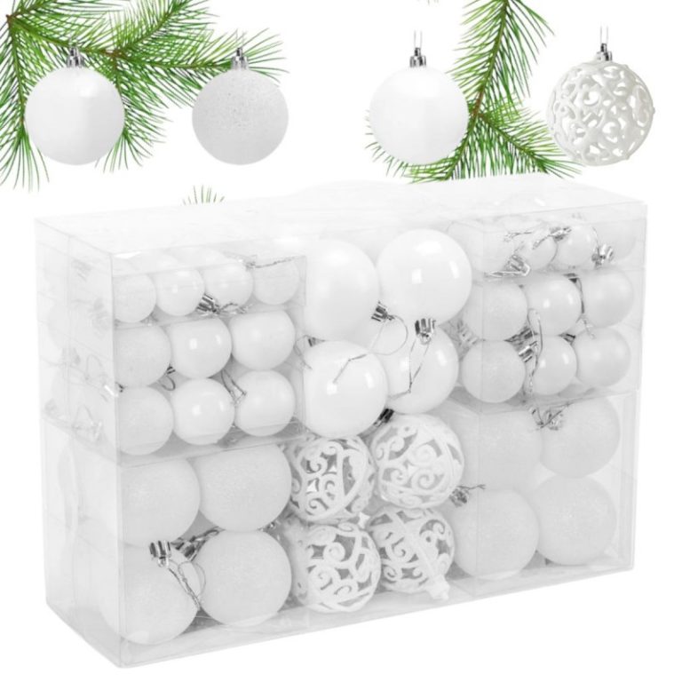 Kuglice Za Bor – Set Od 100 Kom, 36×24×12 Cm, Bijele 2