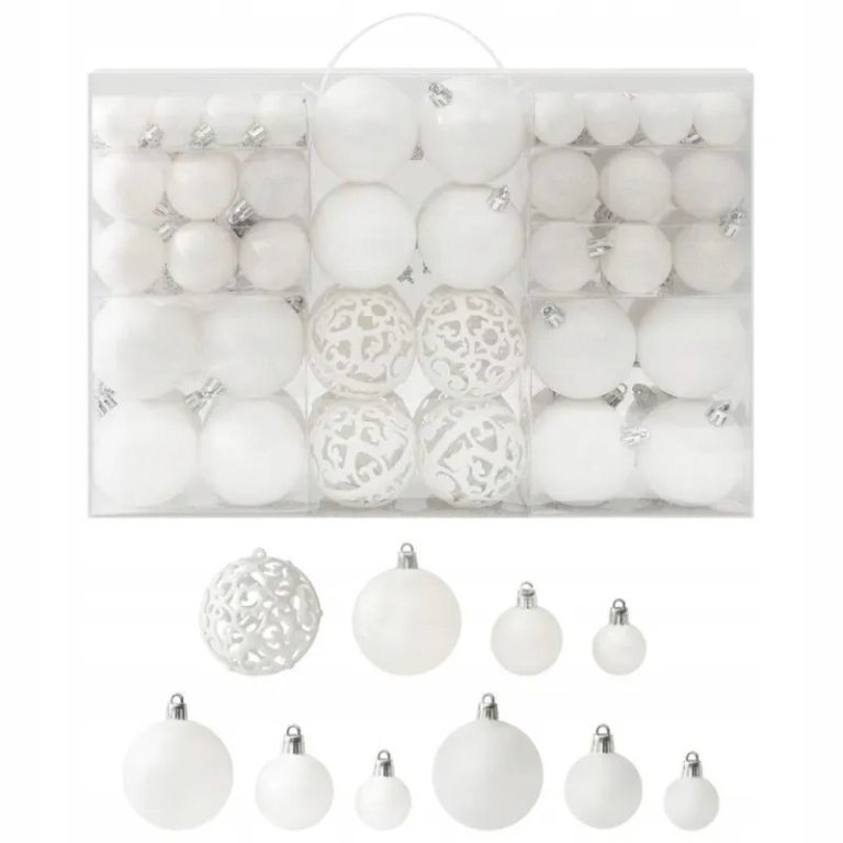 Kuglice Za Bor – Set Od 100 Kom, 36×24×12 Cm, Bijele 3