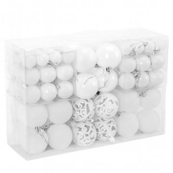 Kuglice Za Bor – Set Od 100 Kom, 36×24×12 Cm, Bijele 5
