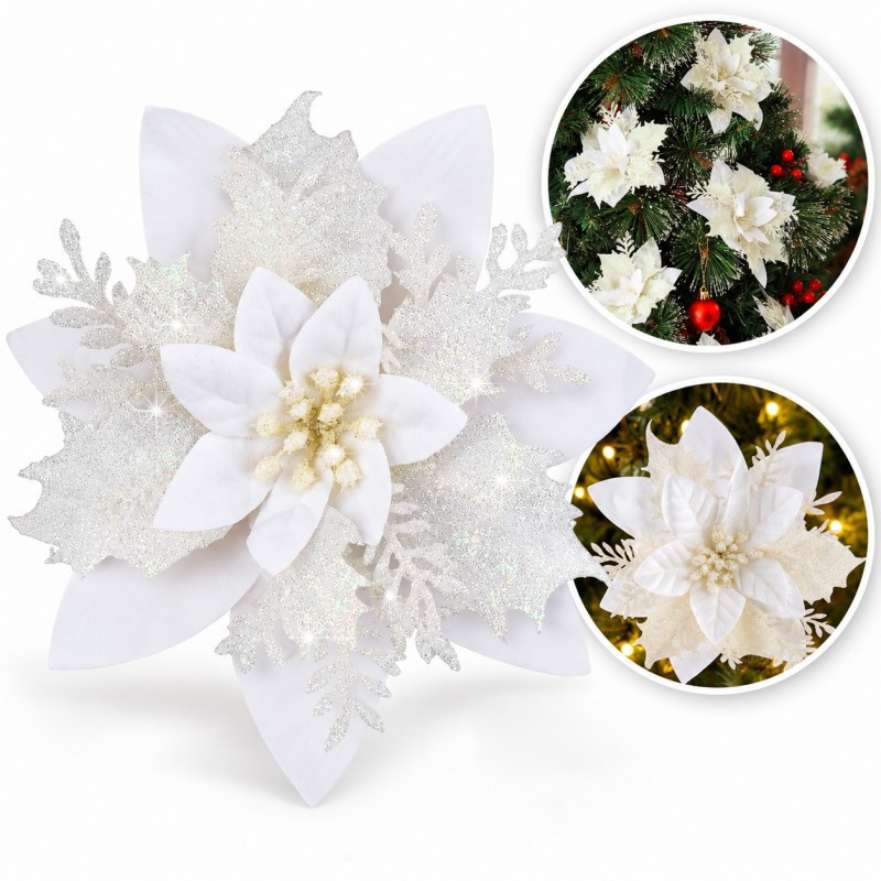 Kuglice Za Bor – Set Od 12 Kom, 14 Cm, Bijele 1