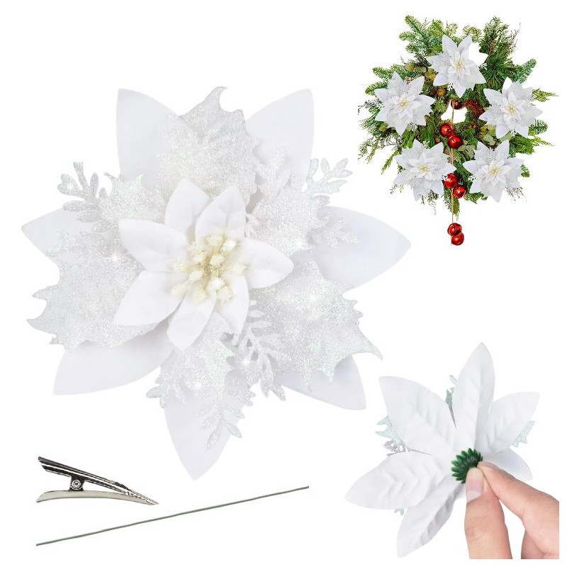 Kuglice Za Bor – Set Od 12 Kom, 14 Cm, Bijele 2