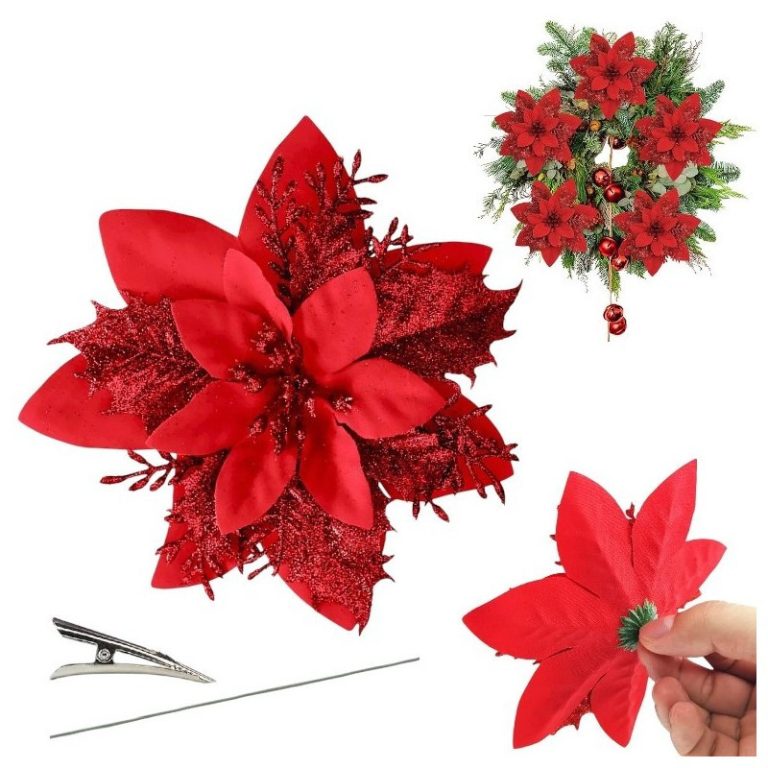 Kuglice Za Bor – Set Od 12 Kom, 14 Cm, Crvene 2