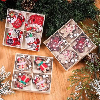 Kuglice Za Bor – Set Od 12 Kom, Drvo, 6,5×5 Cm 5