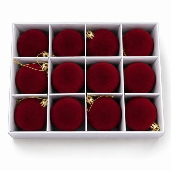 Kuglice Za Bor – Set Od 12 Kom, Od Baršuna, 6 Cm 4