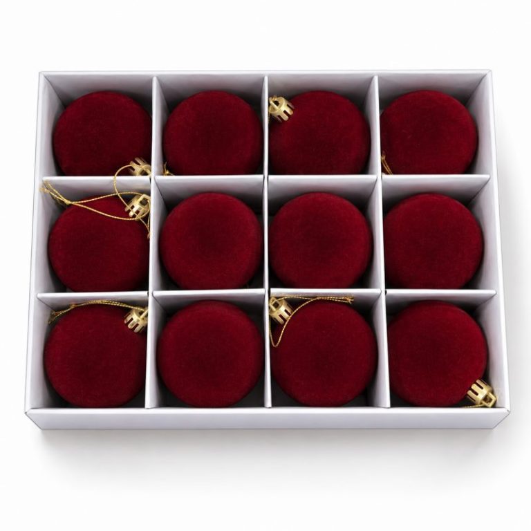 Kuglice Za Bor – Set Od 12 Kom, Od Baršuna, 6 Cm 4