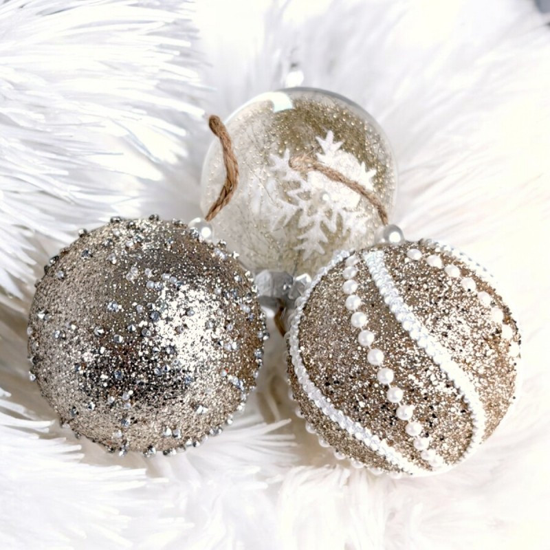 Kuglice Za Bor – Set Od 9 Kom, 7 Cm, Zlatne 5