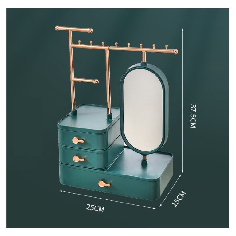 Ormarić Za Nakit – S Ogledalom, S Ladicama, Bijeli 3