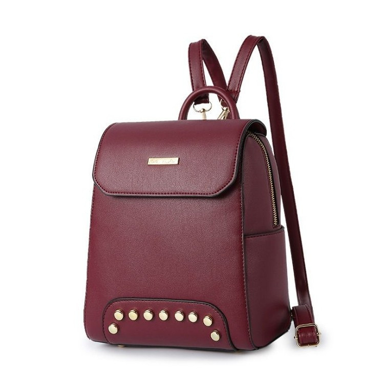 Ruksak – Eko Koža, 23 Cm, Bordo 1