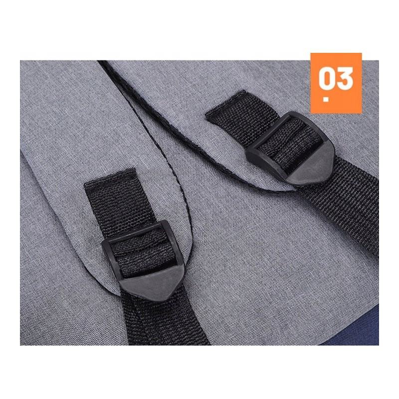 Školski Ruksak – S Usb Priključkom, 43×30 Cm, Sivi 5