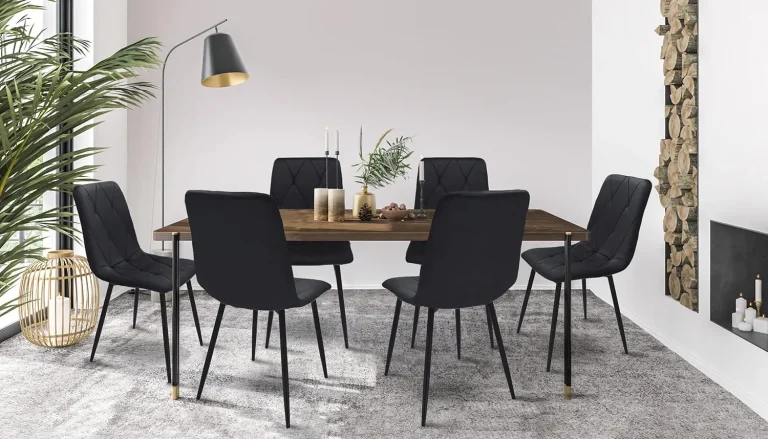 Stolica Piado Black Baršun Set Od 2x 1
