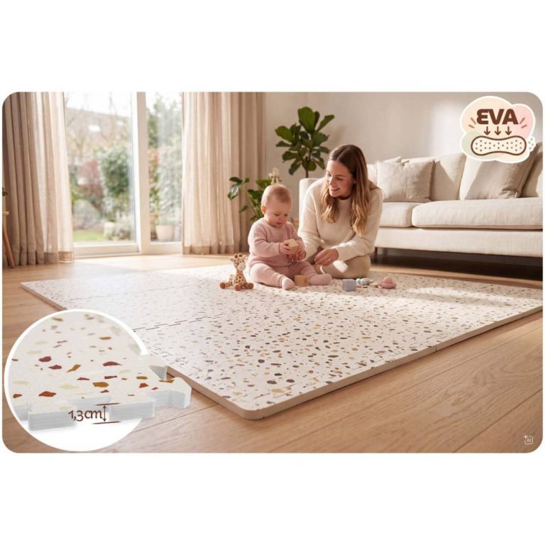 Svijetlosmeđa Pjenasta Podloga Puzzle Ricokids 175 × 118 Cm Bež 2
