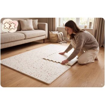 Svijetlosmeđa Pjenasta Podloga Puzzle Ricokids 175 × 118 Cm Bež 4