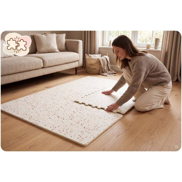Svijetlosmeđa Pjenasta Podloga Puzzle Ricokids 175 × 118 Cm Bež 4